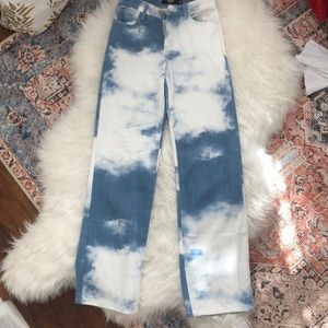 JADED London Cloud Print Denim Pants